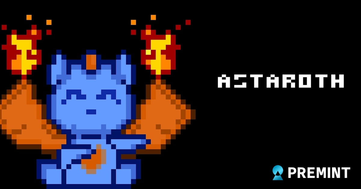 Astaroth__NFT's tweet card. FireList = free mint What is Astaroth? Astaroth is a collection of 1500 NTF's with a lot of potential and projection in web 3.0,…