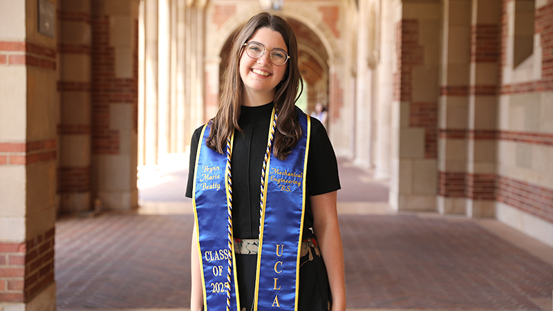 UCLAengineering's tweet card. Brynn Beatty is preparing for more than just a walk across the stage this weekend in Pauley Pavilion. With commencement nearing, she has been wrapping up her capstone project, working with her group...