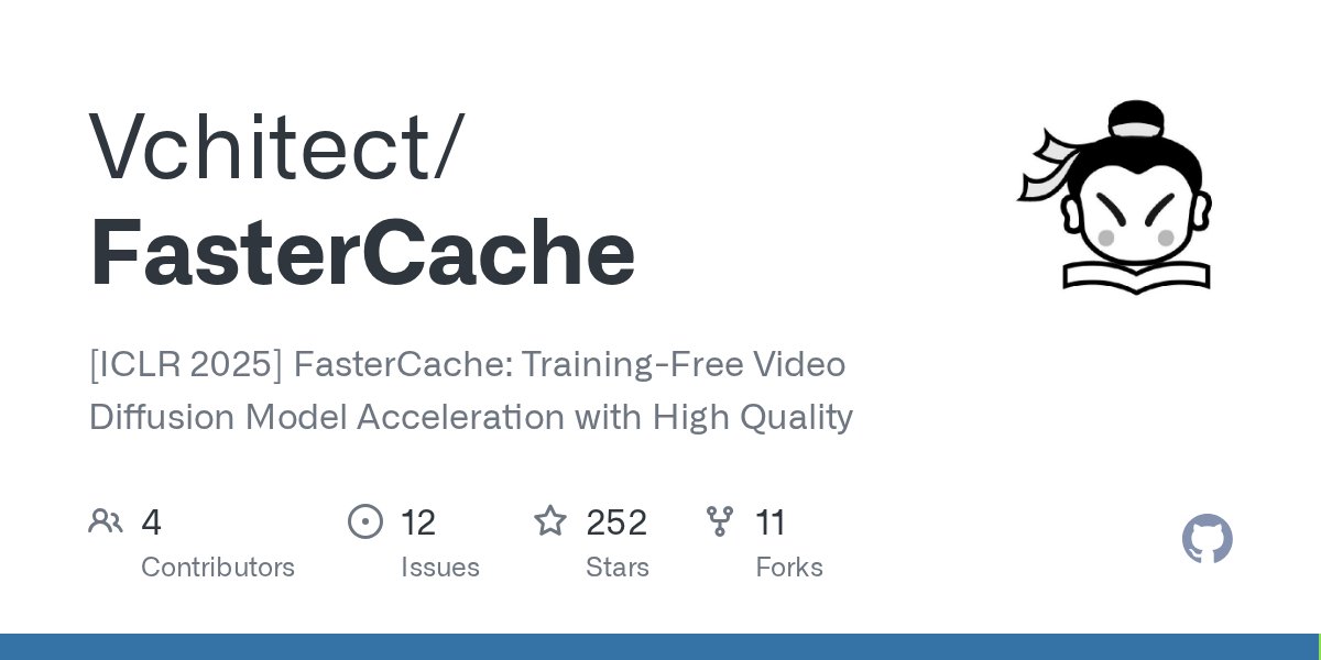scy994's tweet card. [ICLR 2025] FasterCache: Training-Free Video Diffusion Model Acceleration with High Quality - Vchitect/FasterCache