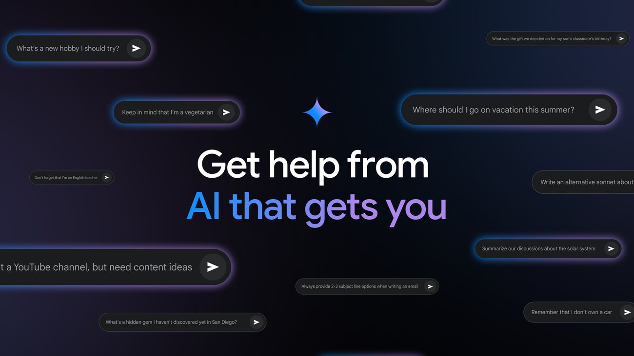 DigitalGeekAI's tweet card. Gemini with personalization is a new capability that references your Search history, with your permission.