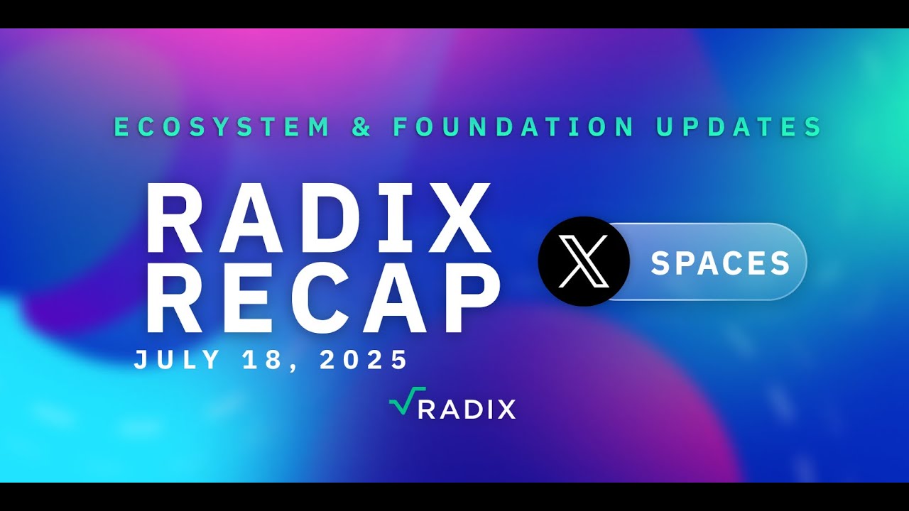 JM_Borg's tweet card. Radix Recap: Foundation & Ecosystem Updates: July 18, 2025