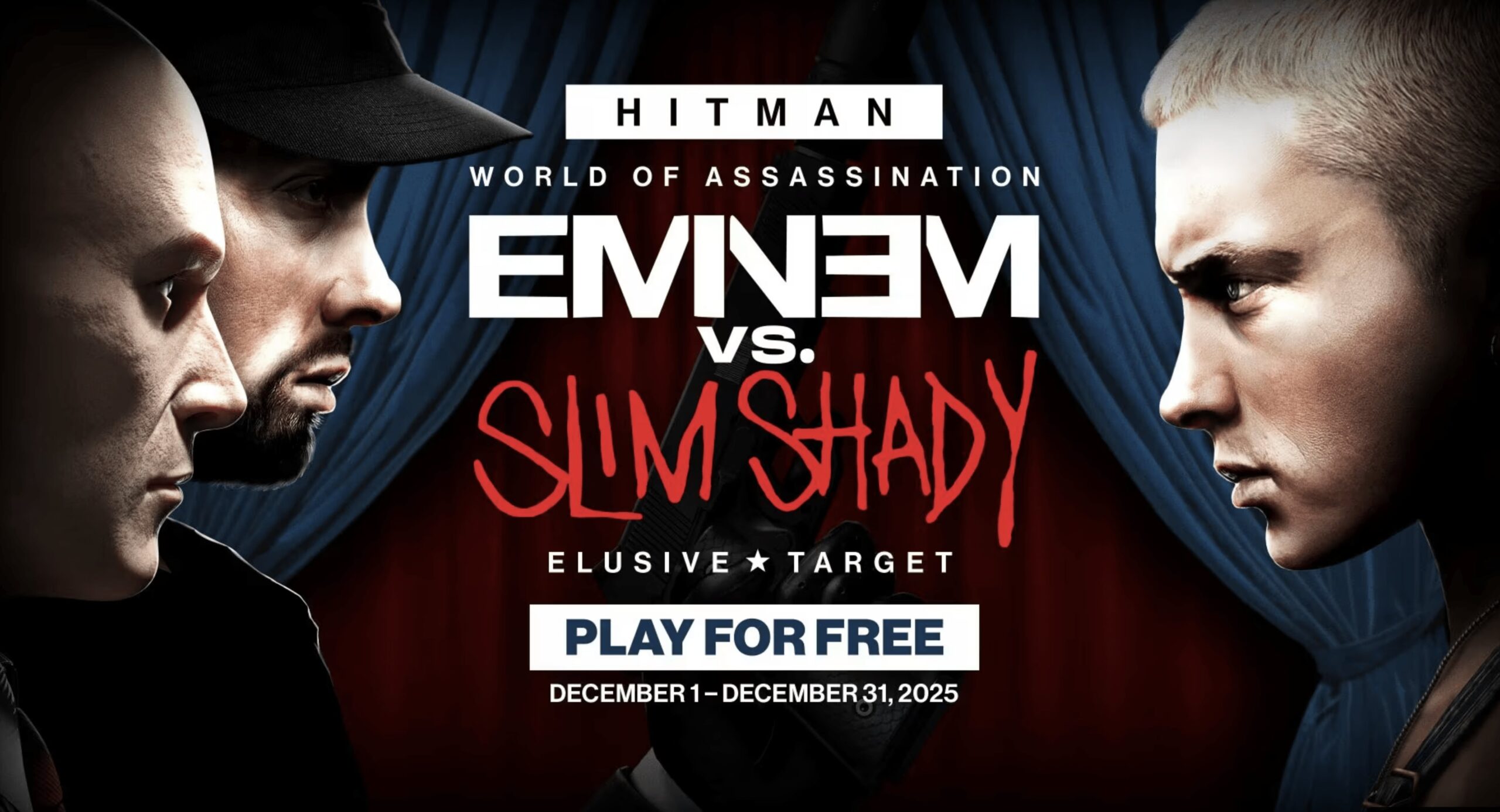 GeekZillaTech's tweet card. Llega Eminem a la próxima misión objetivo de Hitman: World of Assassination, y estará disponible para su compra entre el 1 y el 31 de diciembre. Hemos