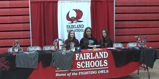 KODESports's tweet card. FAIRLAND, OK — A trio of Fairland softball athletes will continue their playing careers as teammates at Fort Scott Community College. Aubrey Kinsey, Makenna Lawson and Gracin Riggs signed their res…