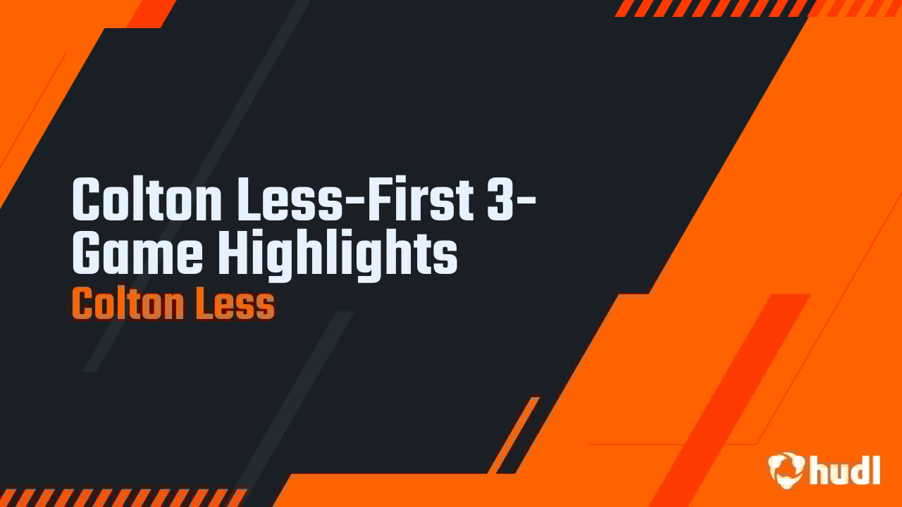 ColtonLess's tweet card. Colton Less-First 3-Game Highlights