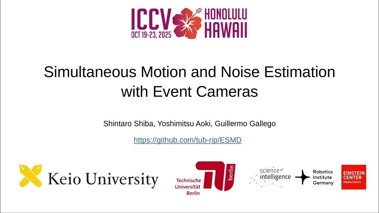 keio_aolab's tweet card. Simultaneous Motion And Noise Estimation with Event Cameras (ICCV...
