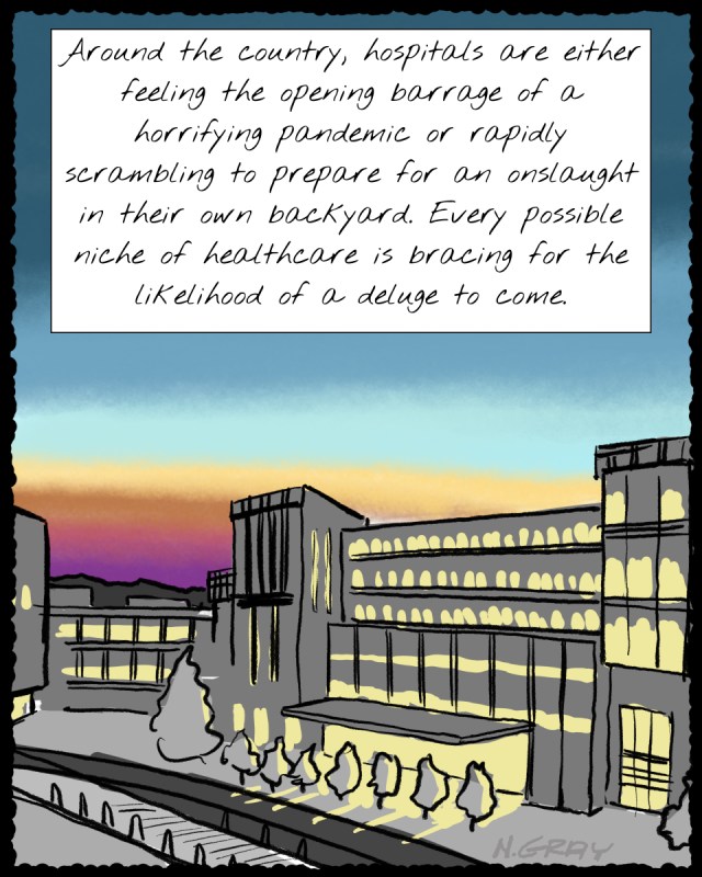 rfberry's tweet card. “As we take stock of masks, gloves, and ventilators, we must also be ready to dig deep into our reserves of patience, communication, and compassion.” Nathan A. Gray, MD