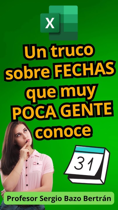 ProfeSergioBazo's tweet card. El TRUCO de FECHAS en Excel que CASI NADIE CONOCE (y que te ahorrará...