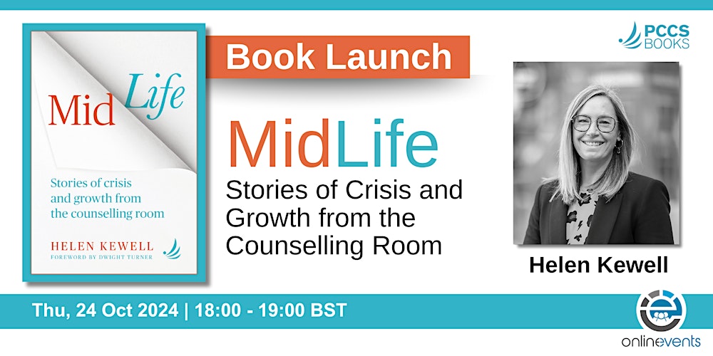 pccsbooks's tweet card. Midlife: Stories of Crisis and Growth from the Counselling Room, Helen Kewell in Conversation with Catherine Jackson