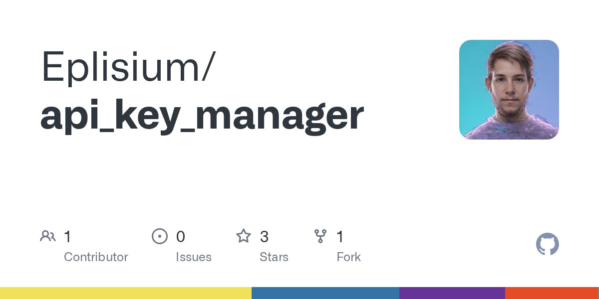 zachglad420's tweet card. Contribute to Eplisium/api_key_manager development by creating an account on GitHub.