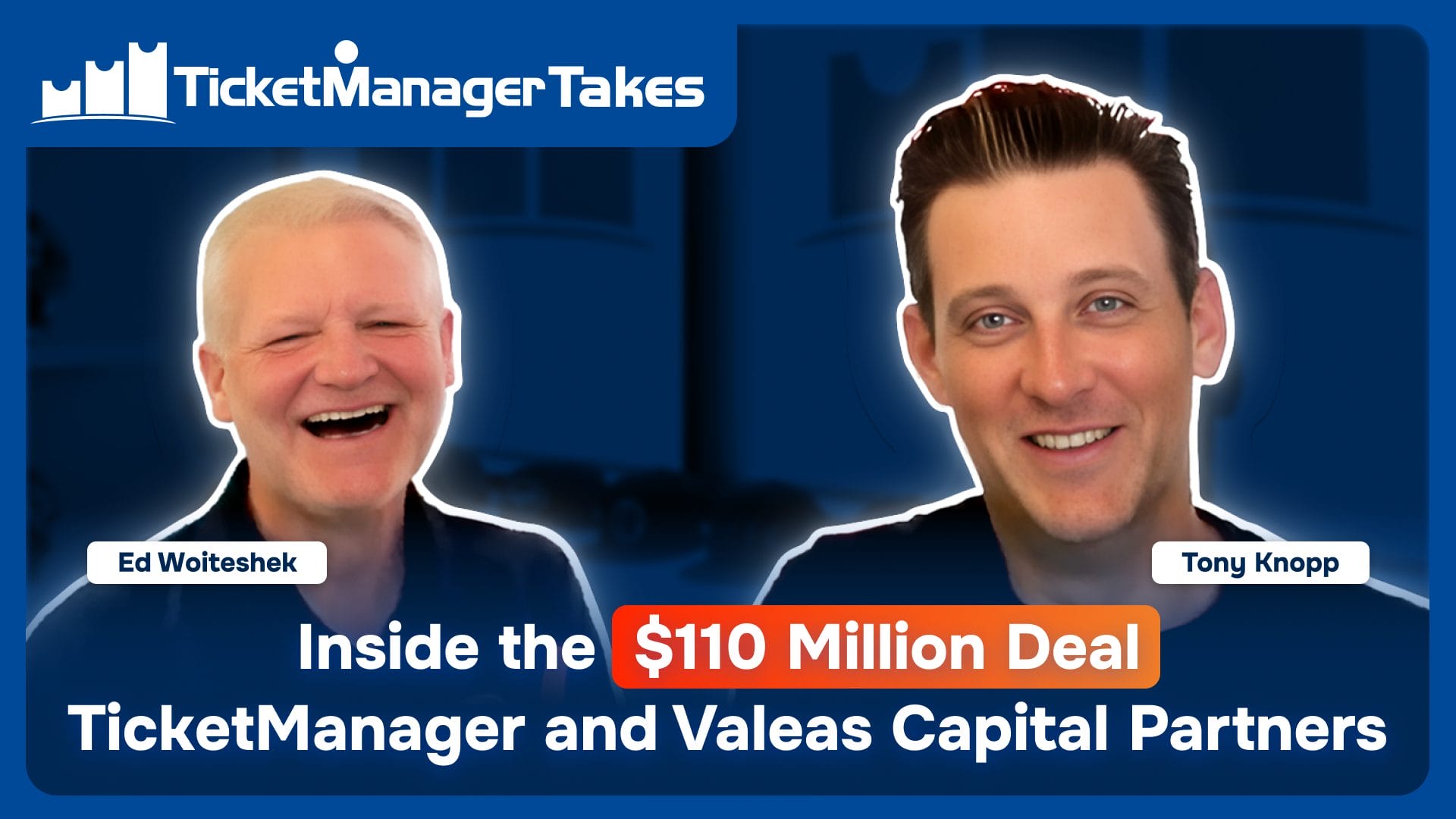 TicketManager's tweet card. TicketManager CEO Tony Knopp and Valeas Capital cofounder Ed Woiteshek discuss their new partnership and the future of live events in North America.