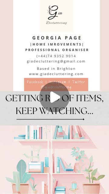 GiaDecluttering's tweet card. Georgia Page | Professional Organiser & Declutterer (@giadecluttering) • Instagram reel