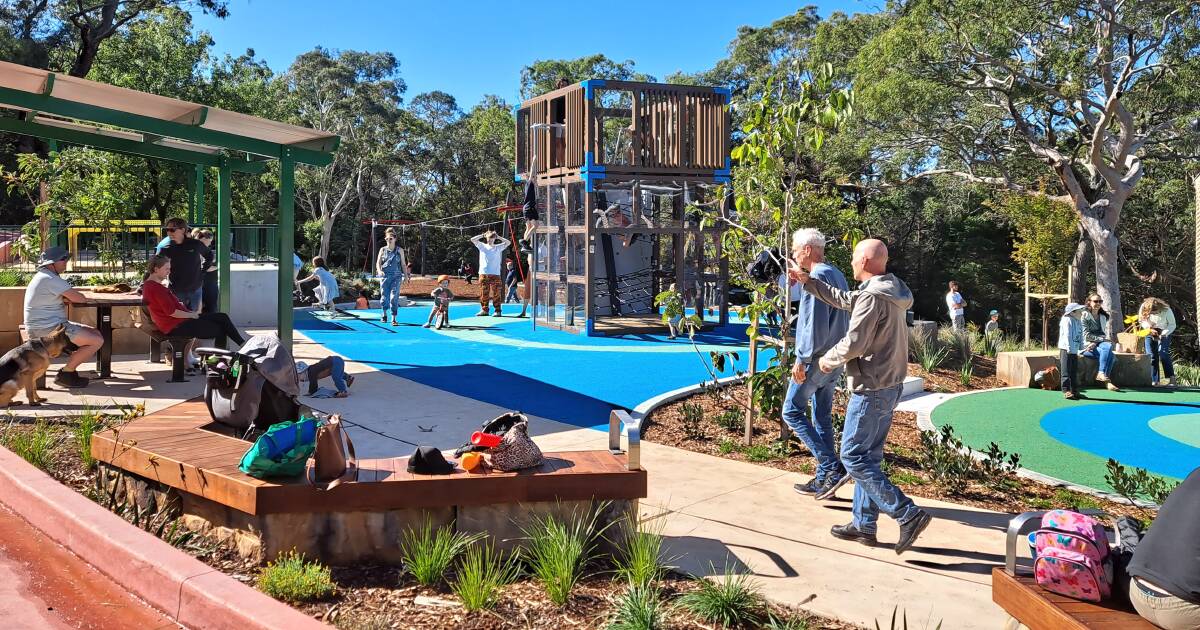 bmgazette's tweet card. A new adventure playground has opened at Springwood's Buttenshaw Park.