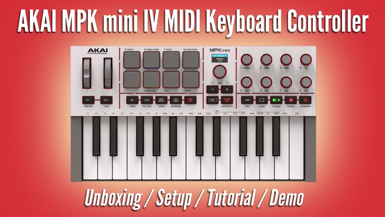 StamatisStabos's tweet card. AKAI MPK mini IV MIDI Keyboard Controller | Unboxing / Setup /...