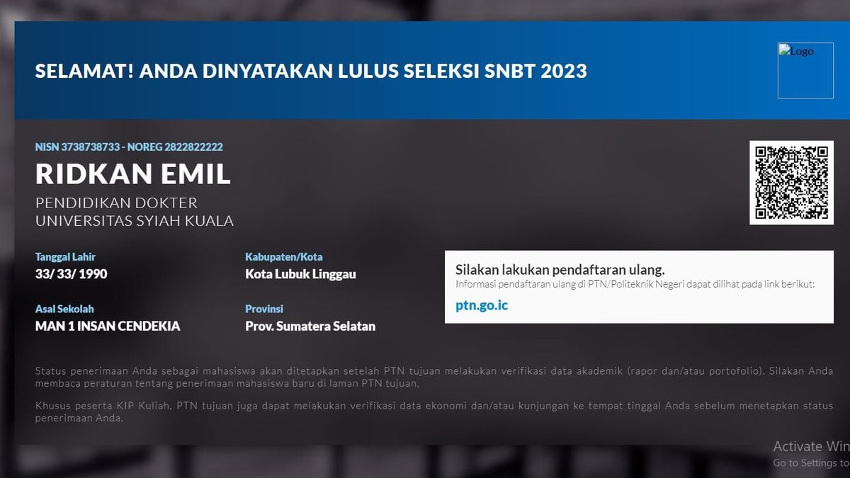 berita_diy's tweet card. Informasi link cara buat fake SNBT 2024 prank pengumuman UTBK SNBMP terbaru selamat Anda dinyatakan lulus SNBT pengumuman hasil SNPMB.