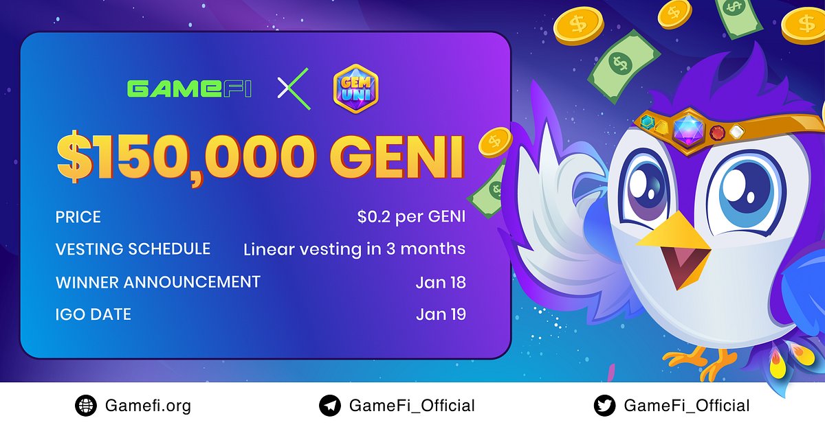 GameFi_Official's tweet card. Schedule