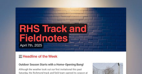 RHSDevilsTrack's tweet card. RHS Track and Fieldnotes