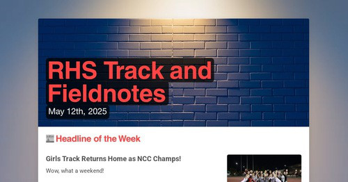RHSDevilsTrack's tweet card. RHS Track and Fieldnotes