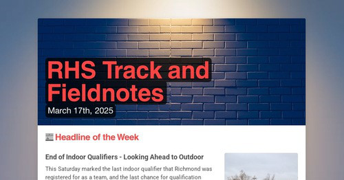 RHSDevilsTrack's tweet card. RHS Track and Fieldnotes