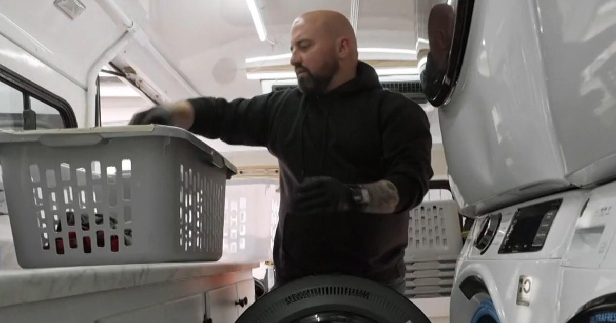 PeterKimData's tweet card. Wade Milyard of Frederick, Maryland, didn't want to stop helping people after he retired from police work. Now, he drives around doing laundry for homeless people. Steve Hartman has the story "On the...