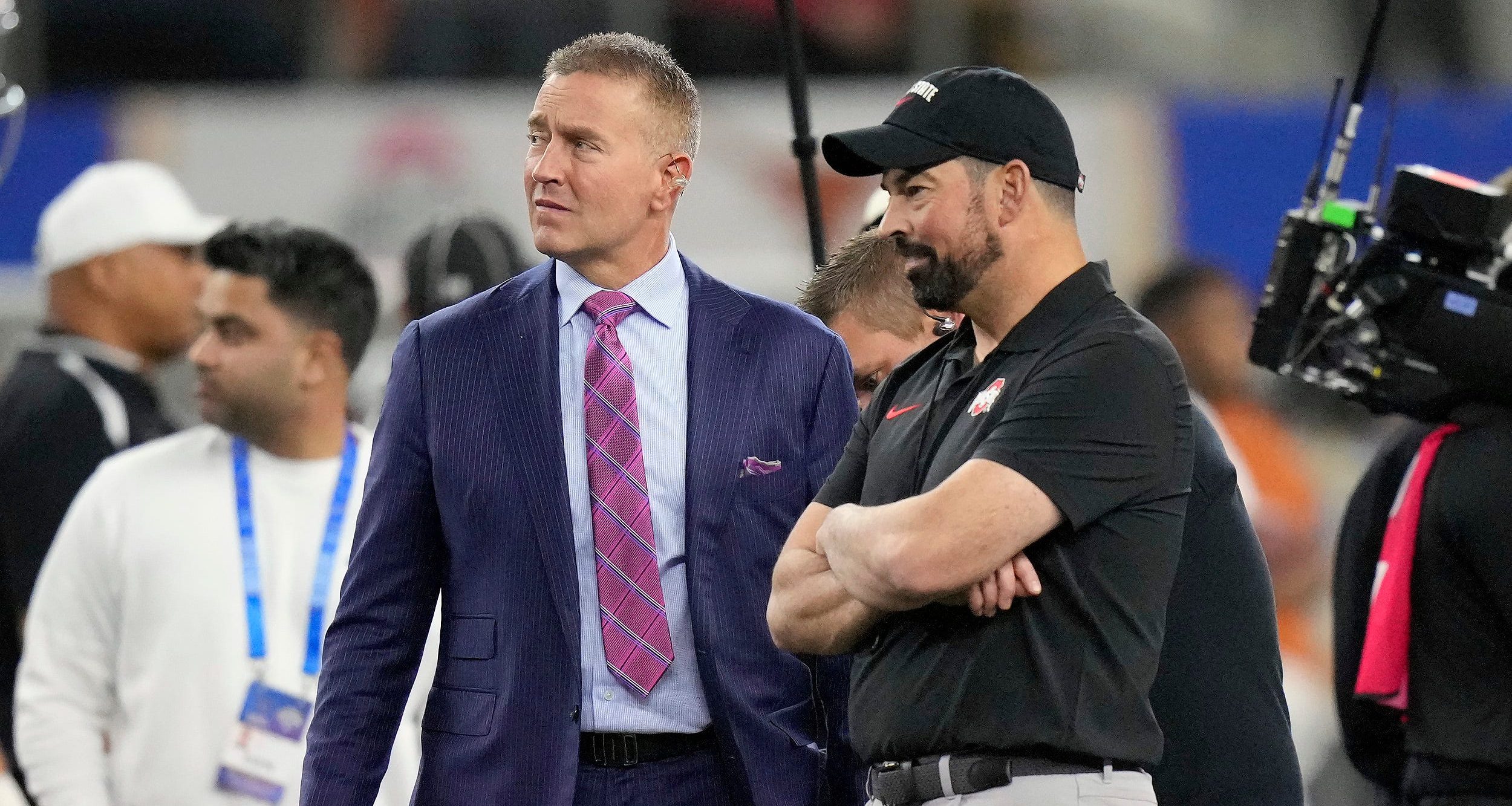 awfulannouncing's tweet card. Kirk Herbstreit says open cheering by broadcasters — like Elle Duncan rooting for Georgia — undermines credibility.