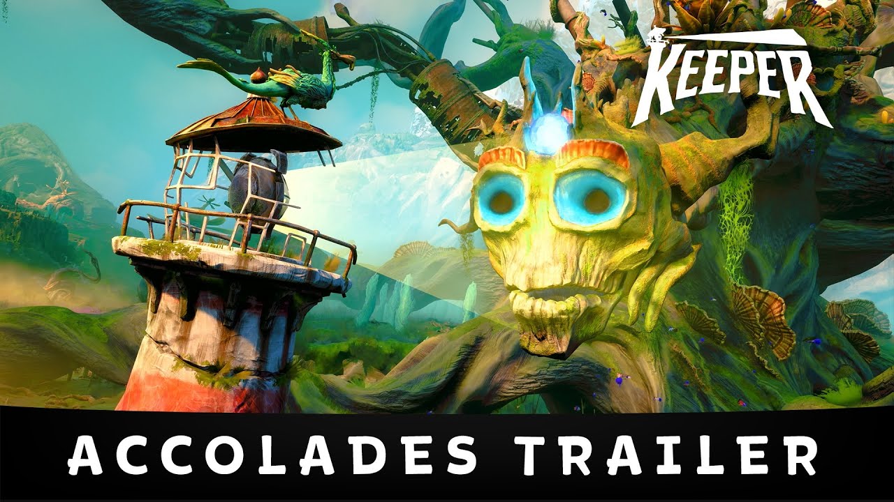 DoubleFine's tweet card. Double Fine's Keeper · Official Accolades Trailer