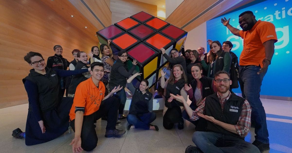 SparkLearnLab's tweet card. Contribute to making TELUS Spark a different kind of science centre and help to define Calgary as the innovation and imagination capital of Canada!