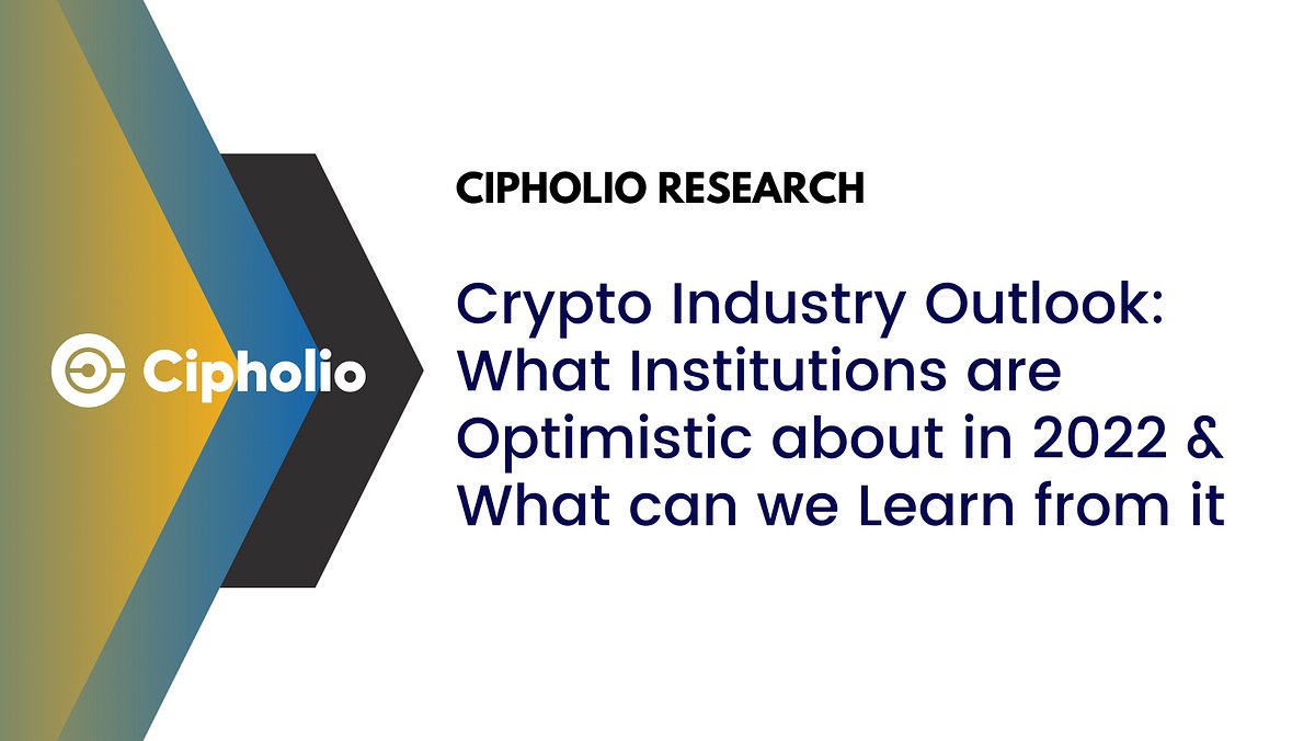 Cipholio's tweet card. For the crypto industry, 2021 has been quite a memorable and rewarding year & institutions have given their views and predictions for 2022