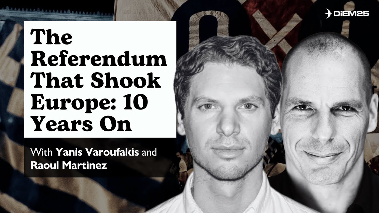DiEM_25's tweet card. The Referendum That Shook Europe: 10 Years On – With Yanis Varoufakis...