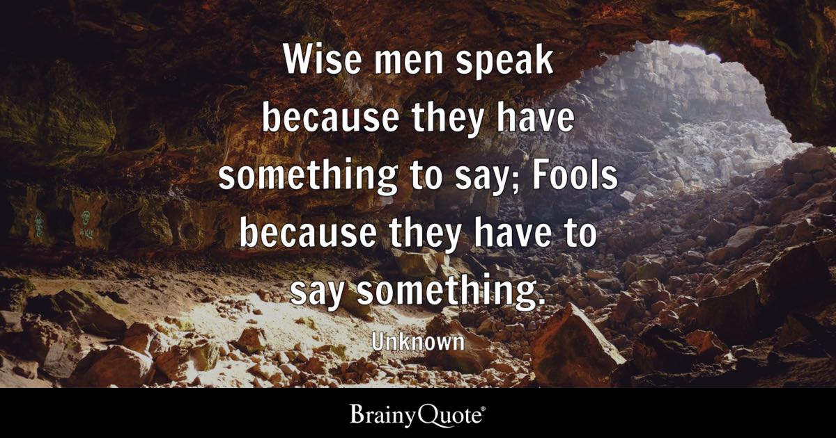 MembersAllCU's tweet card. "Wise men speak because they have something to say; Fools because they have to say something." - Unknown