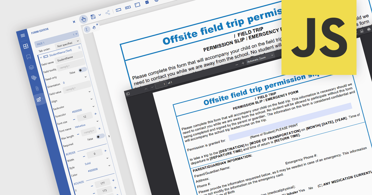 ComponentSource's tweet card. Use JavaScript PDF viewers to add, rename, or remove fields directly in PDF forms without needing external editors.