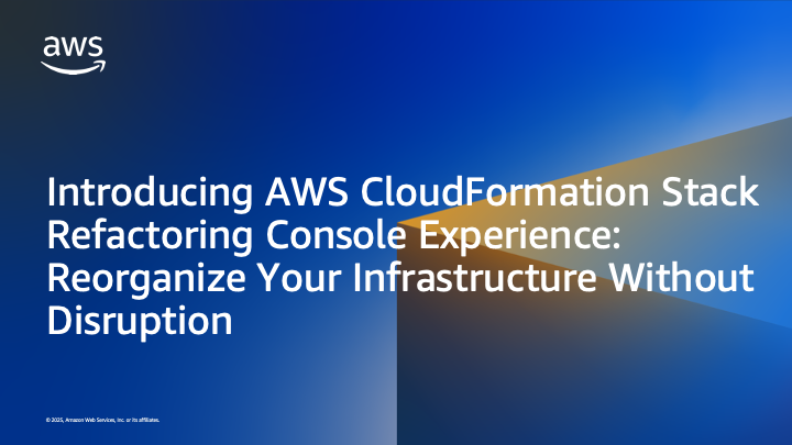 WhatsNewWithAWS's tweet card. AWS CloudFormation models and provisions cloud infrastructure as code, letting you manage entire lifecycle operations through declarative templates. Stack Refactoring console experience, announced...