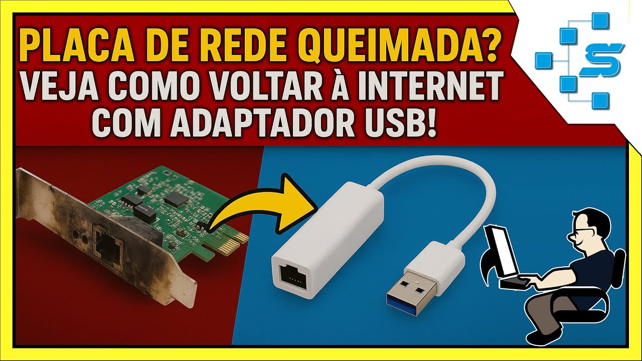 Cristianofsti's tweet card. Placa de Rede Queimada? Veja Como Voltar à Internet com Adaptador USB!