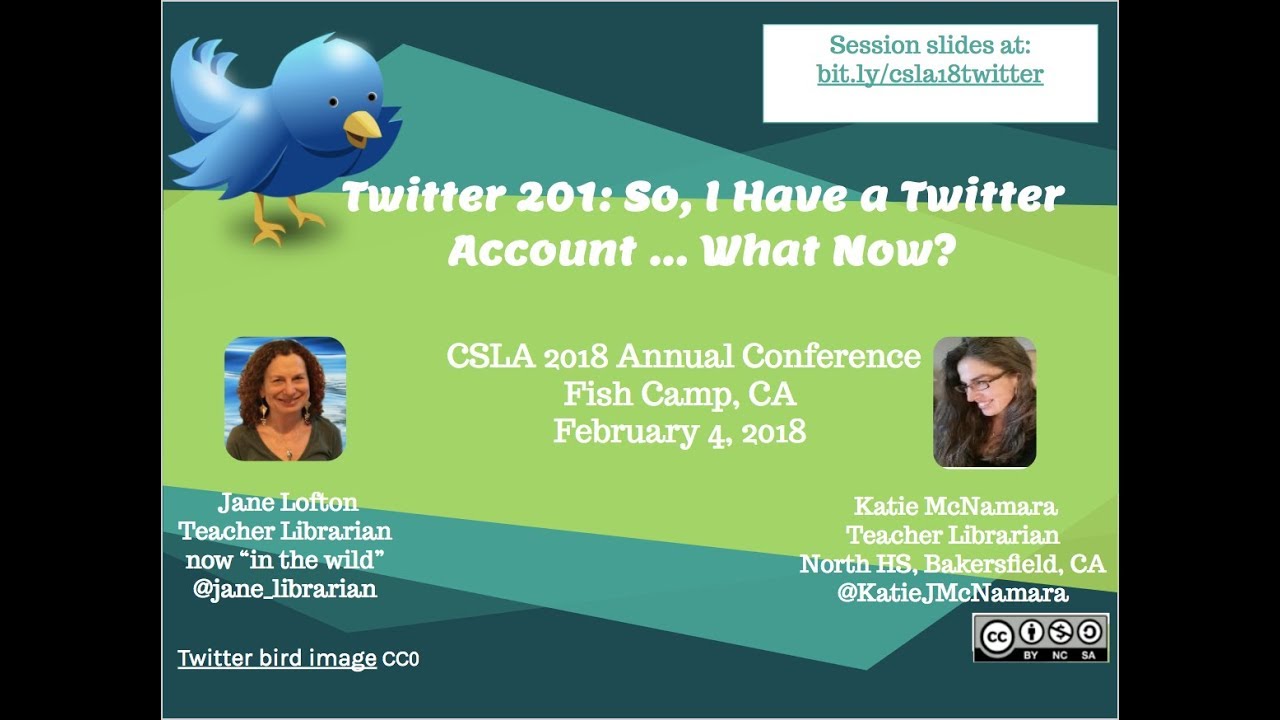MillerMSlibrary's tweet card. #CSLA18 "Twitter 201: So, I Have a Twitter Account ... What Now?"...