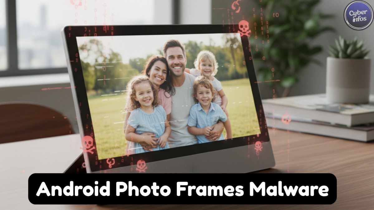 cyber_infoe's tweet card. Malicious Android photo frames are installing malware automatically. Learn how this Android Photo Frames Malware works and how to protect your devices and home network.