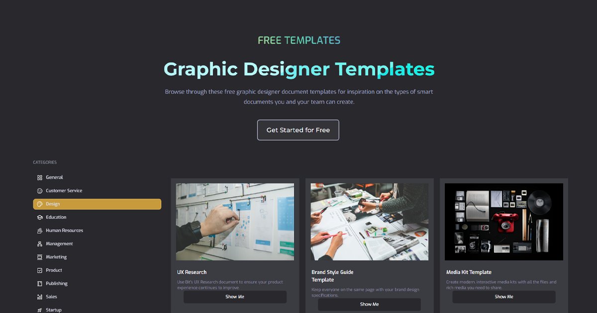 Bit_docs's tweet card. Browse through these design templates for inspiration on the types of smart documents you and your design team can create.