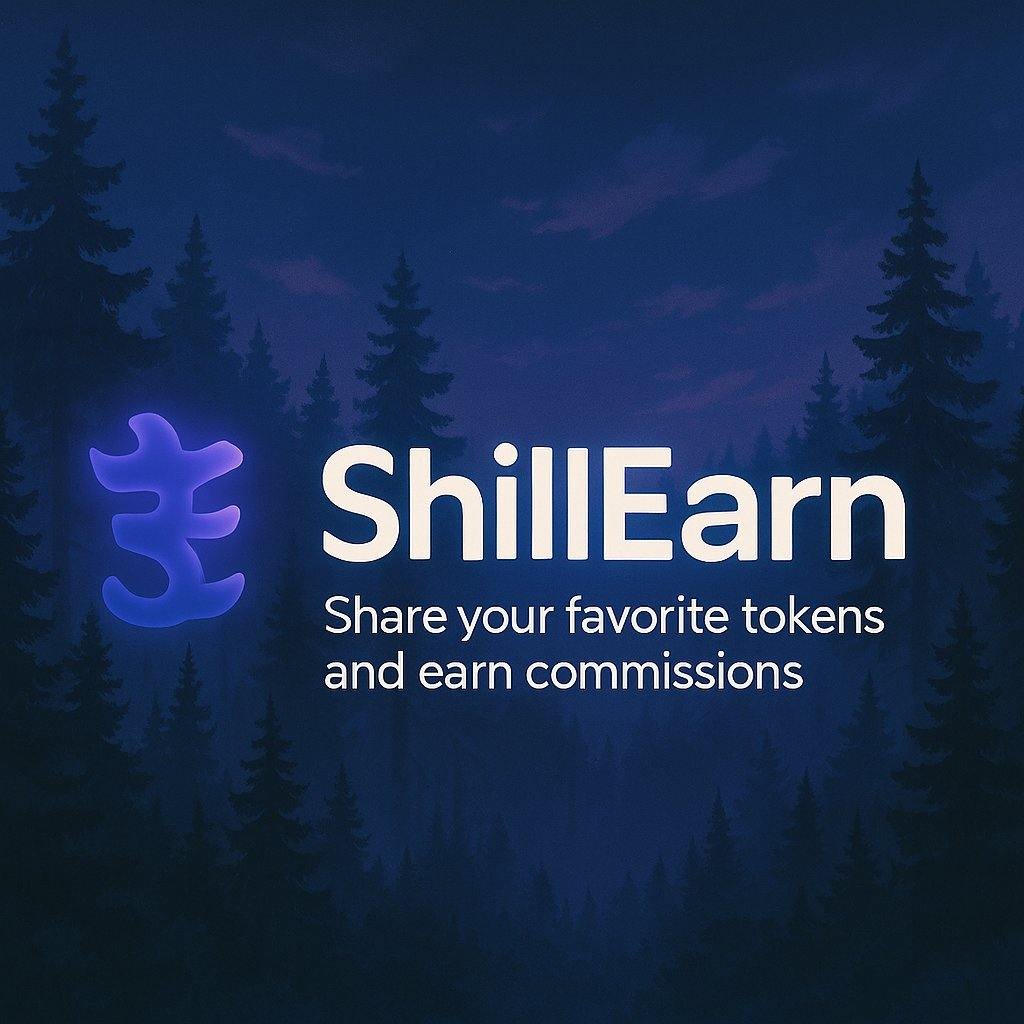 ShillEarnFun's tweet card. Share tokens. Get paid.