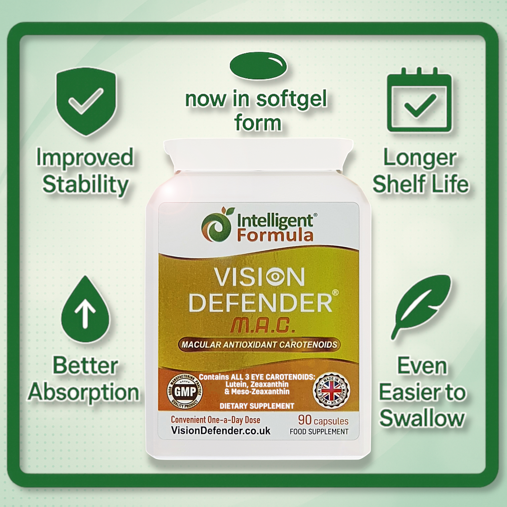 IntelFormula's tweet card. At Vision Defender, we are always striving to improve our supplements to give you the best possible support for your eye health. That’s why we are excited to announce an important update to Vision...