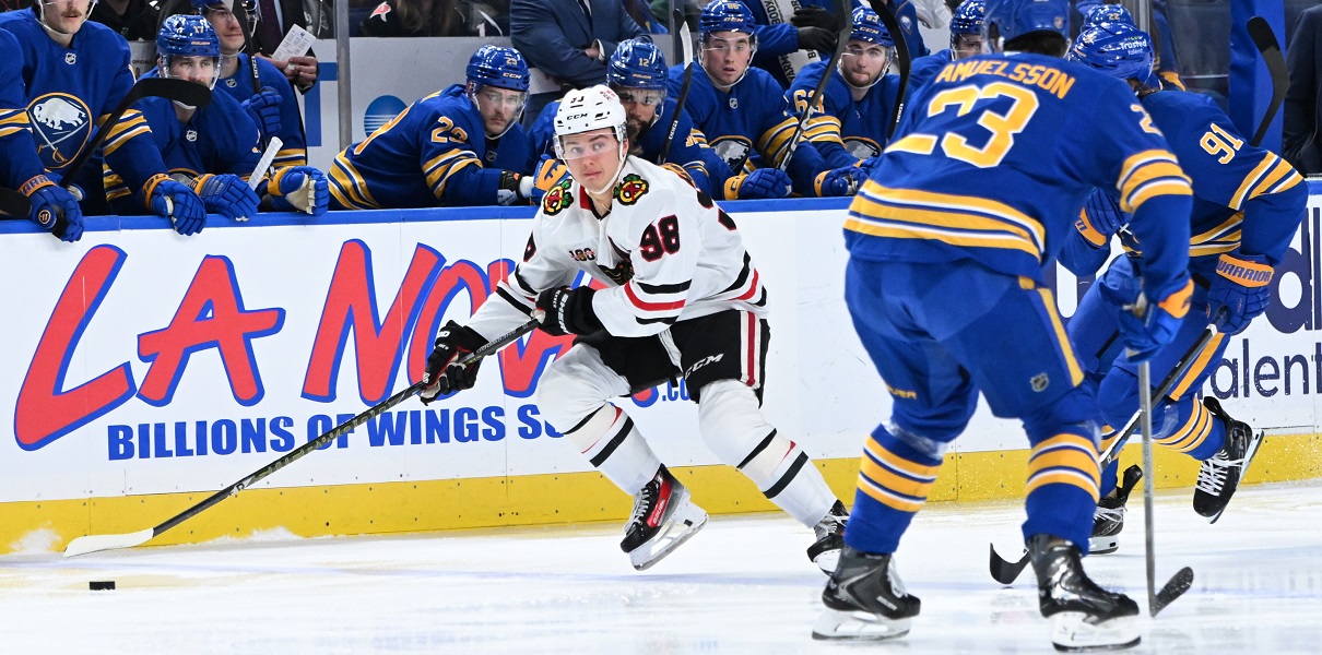 BN_Blackhawks's tweet card. The good news: this Blackhawks game eventually ended.