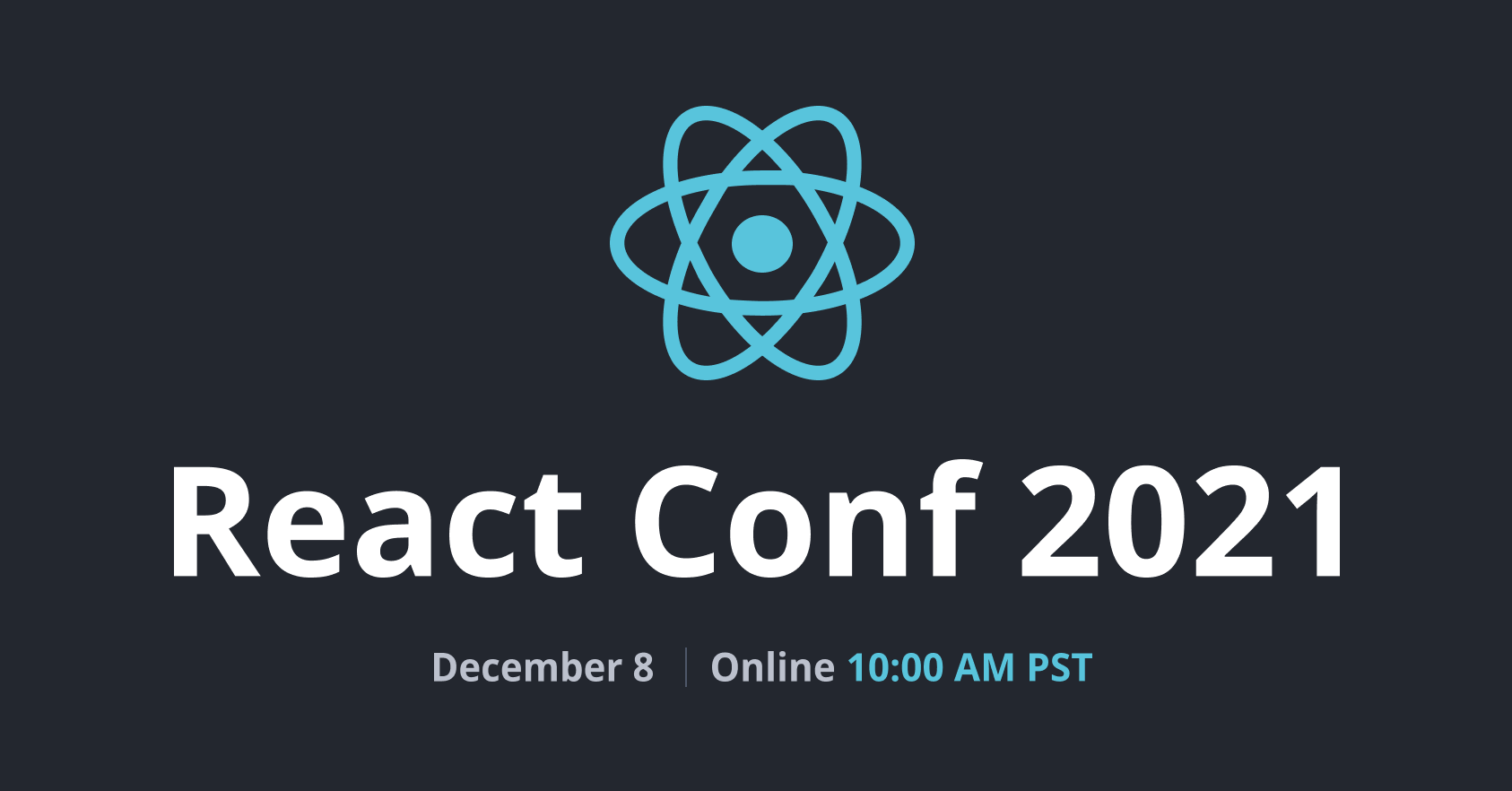 reactjs's tweet card. React Conf 2021
