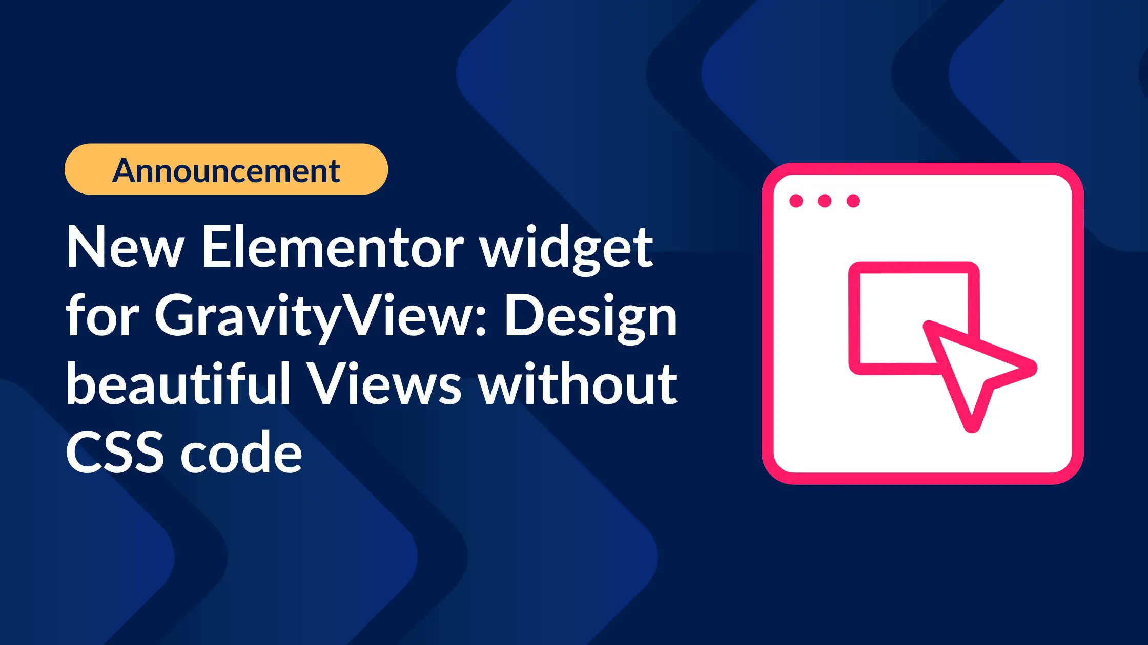 GravityView's tweet card. We're excited to release the GravityView Advanced Elementor Widget, a new way to design beautiful Views using Elementor's visual interface. If you've ever