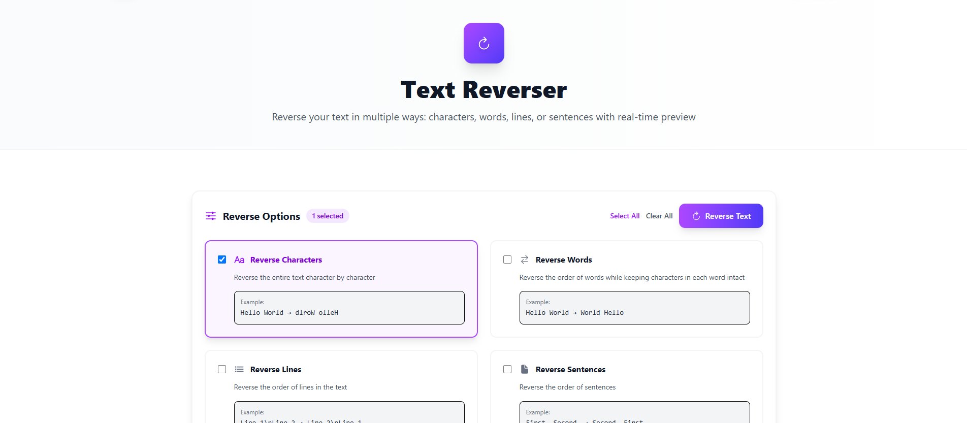 tcc_deepak's tweet card. Reverse text in multiple ways: characters, words, lines, or sentences for creative effects.