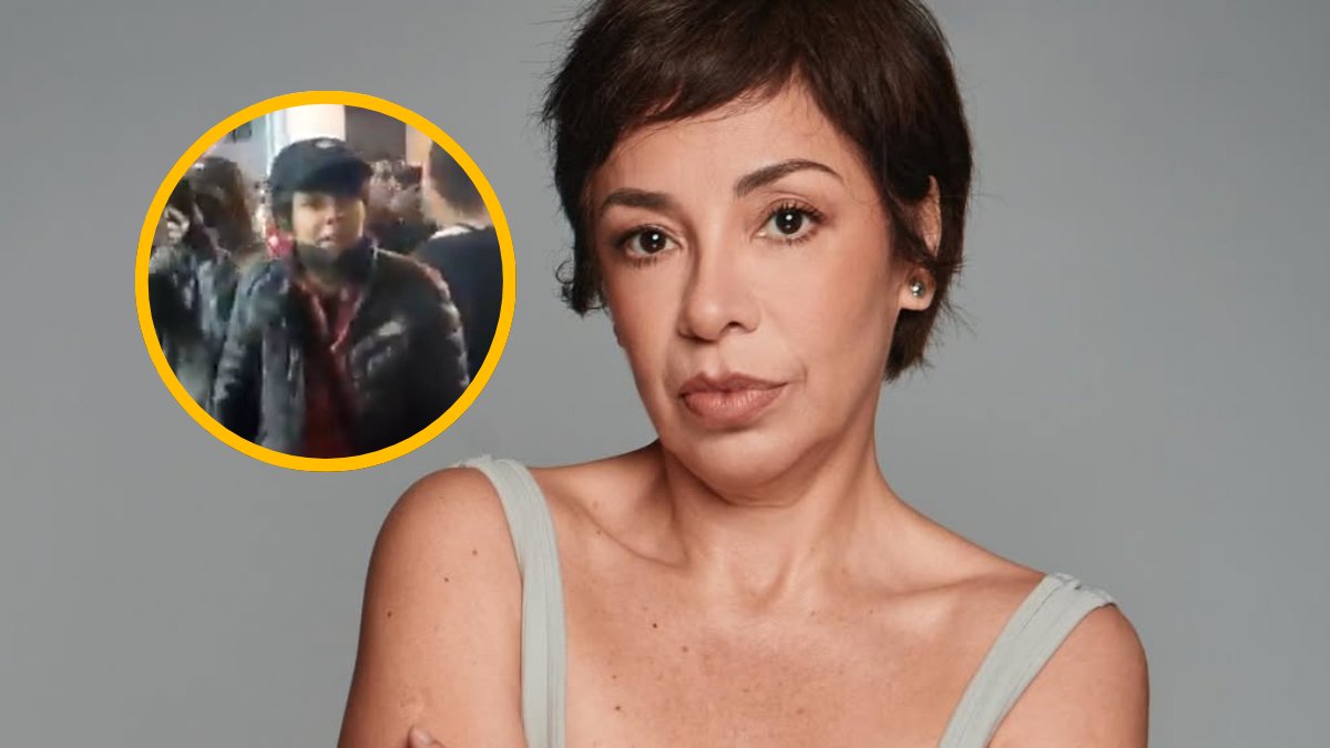 peru21noticias's tweet card. La actriz fue captada lanzando fuertes insultos contra los policías que resguardaban la manifestación del 15 de octubre.