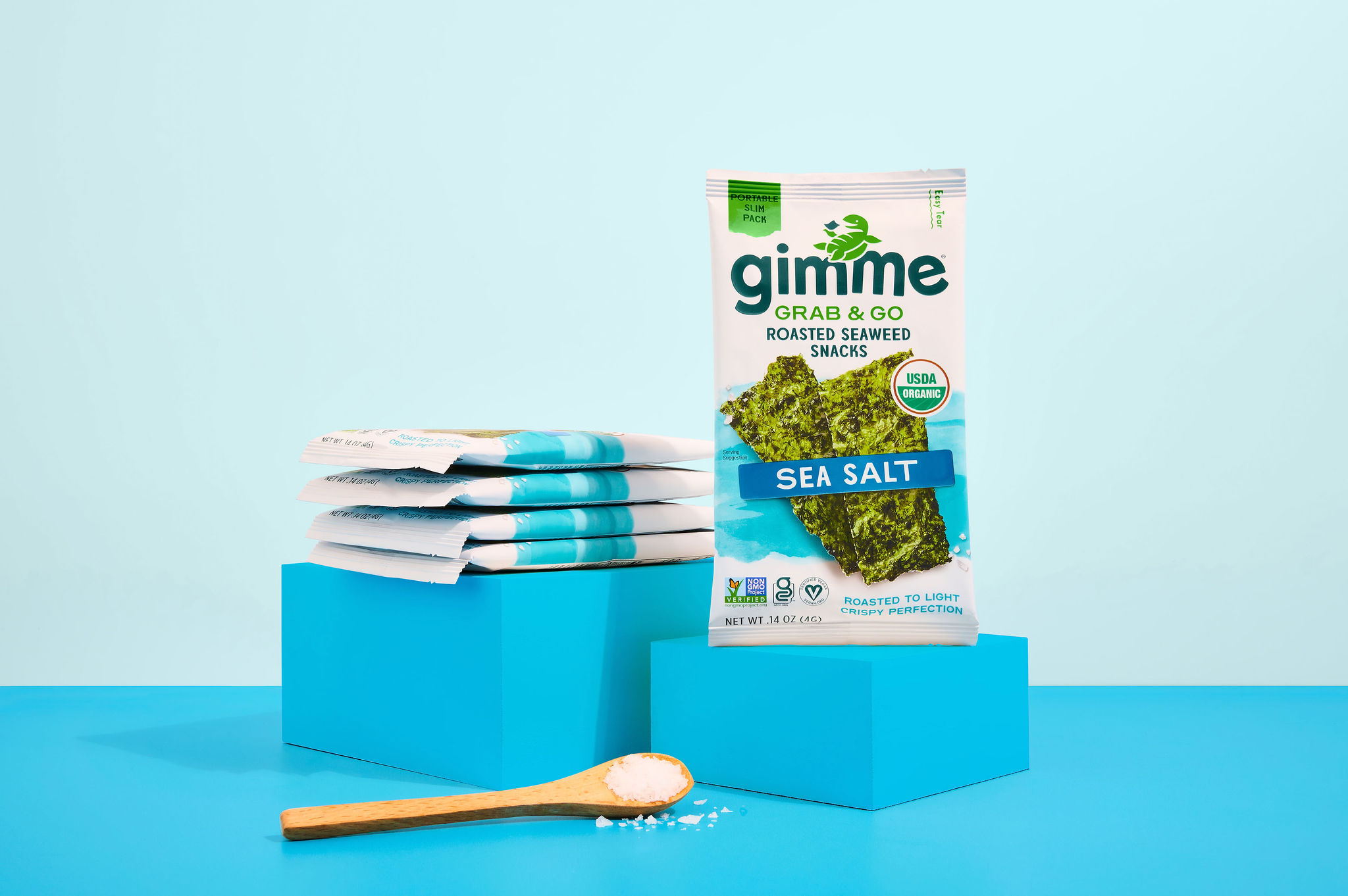 HatchDesign's tweet card. Beyond updating its visual packaging with revamped photography, gimme Seaweed also ditched the plastic containers within the new slim packs. Confirming the brand’s commitment to sustainability should...