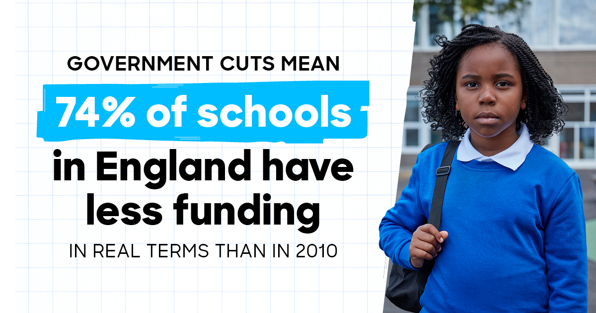 nmdale's tweet card. Find out how much shortfall your school will have next year due to Government cuts. #schoolcuts