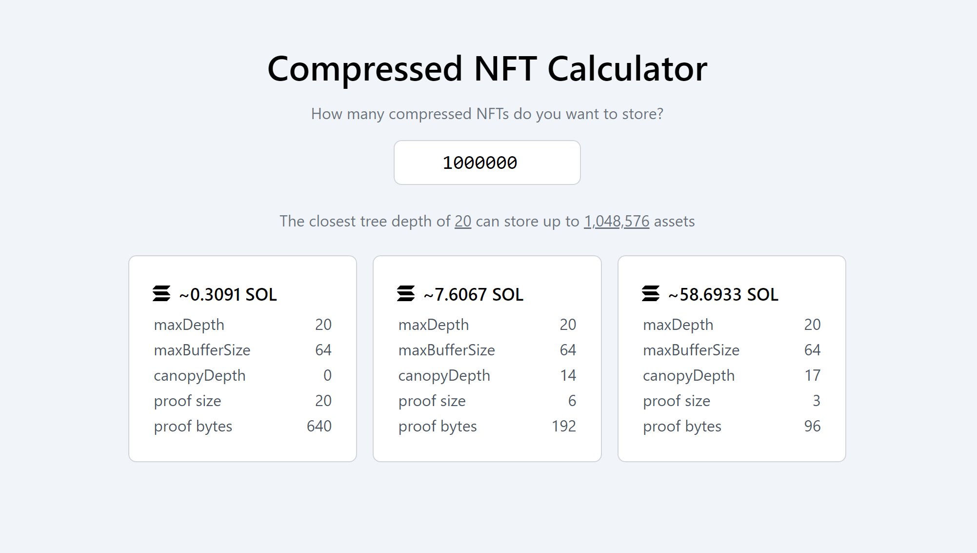 nickfrosty's tweet card. Estimate costs for compressed NFTs. Discover the wonders of State Compression, and concurrent Merkle trees on Solana
