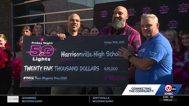 kmbc's tweet card. The school plans to use the prize to upgrade its video board, turf and weight room.