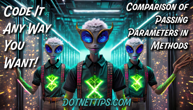 realDotNetDave's tweet card. This article explores different methods of passing parameters into methods, including conventional, in operator, and ref readonly approaches, comparing their performance. Despite differences in syn…