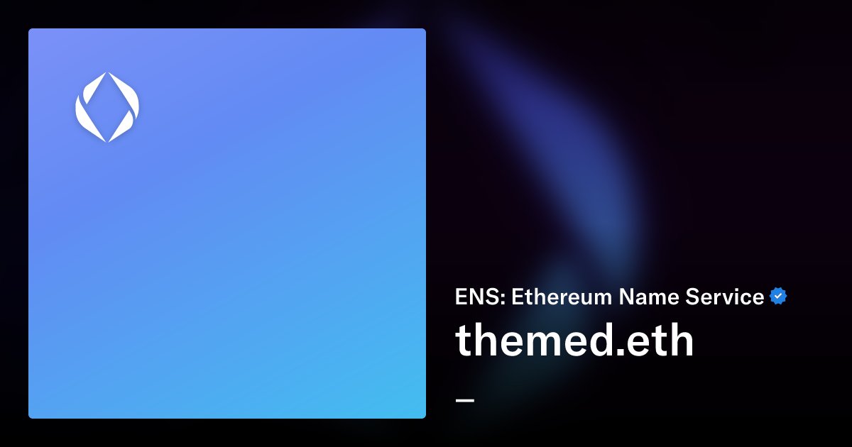 12w3b_eth's tweet card. Ethereum Name Service (ENS) domains are secure domain names for the decentralized world. ENS domains provide a way for users to map human readable names to blockchain and non-blockchain resources,...