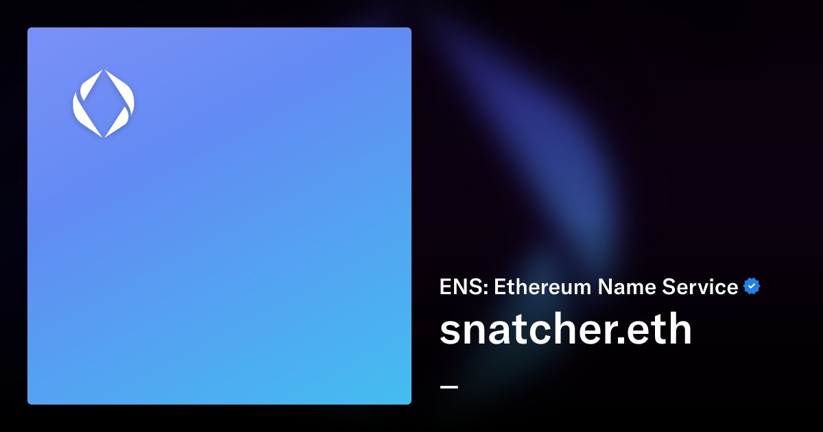 12w3b_eth's tweet card. Ethereum Name Service (ENS) domains are secure domain names for the decentralized world. ENS domains provide a way for users to map human readable names to blockchain and non-blockchain resources,...
