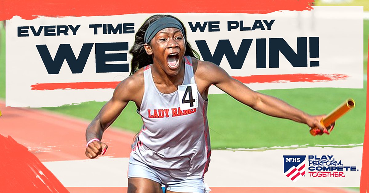 VHSL_'s tweet card. Participating in high school sports and performing arts gives students the opportunity to play, perform and compete, together!